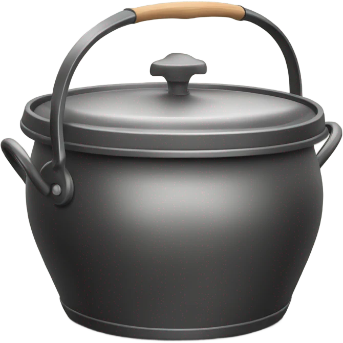 iron pot with lid and handle emoji