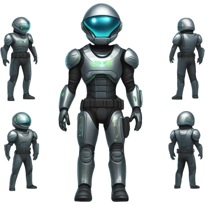Martian Alien Police Special Force suit emoji
