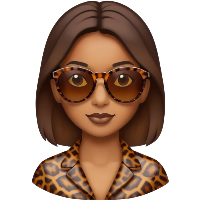Brown sun glasses women’s tortoise shell emoji