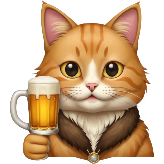 Gato con cerveza  emoji