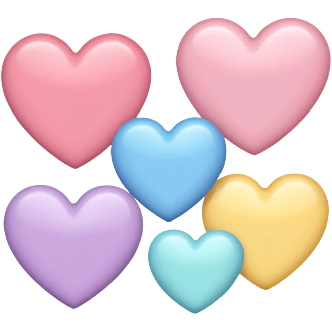 Pastel hearts emoji