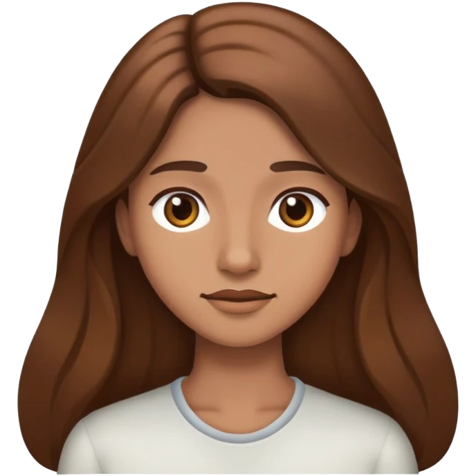 Long Brown hair emoji