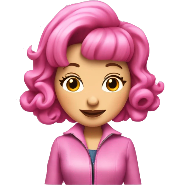 Didi conn Grease with pink hair and pink jacket emoji