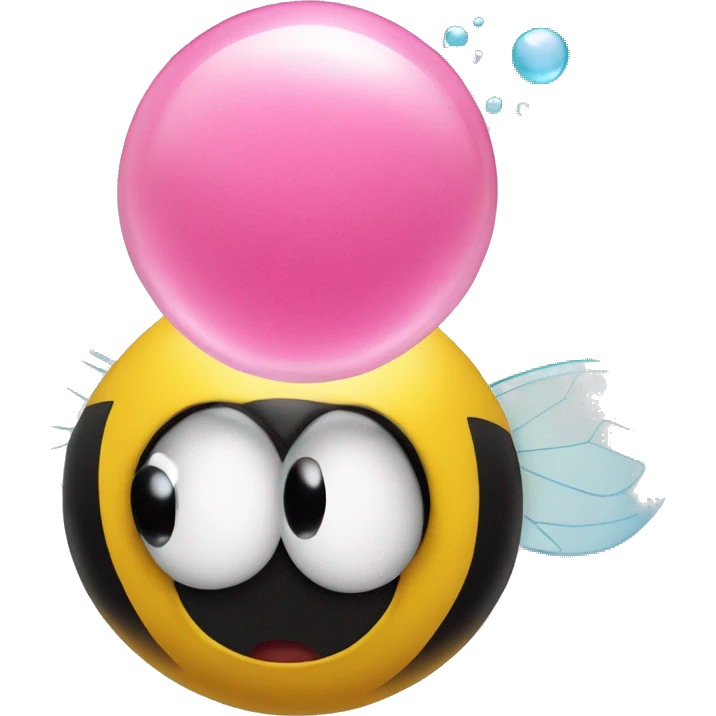 bumblebee blowing bubble gum emoji