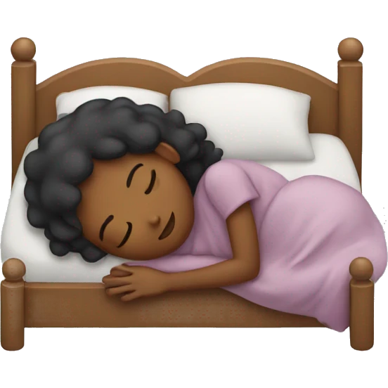 Girl sleeping in bed emoji