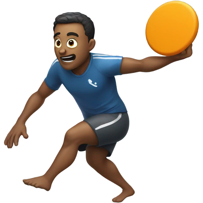 man play with a ultimate frisbee emoji
