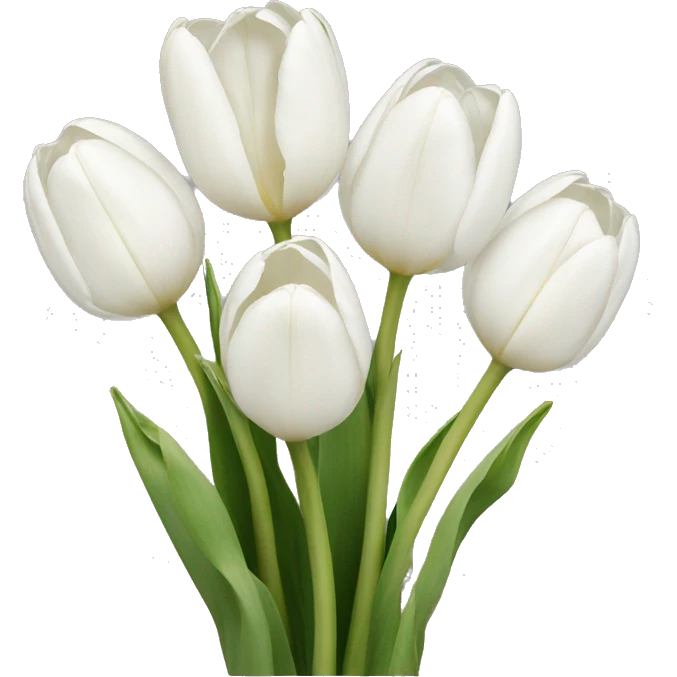 white tulips emoji