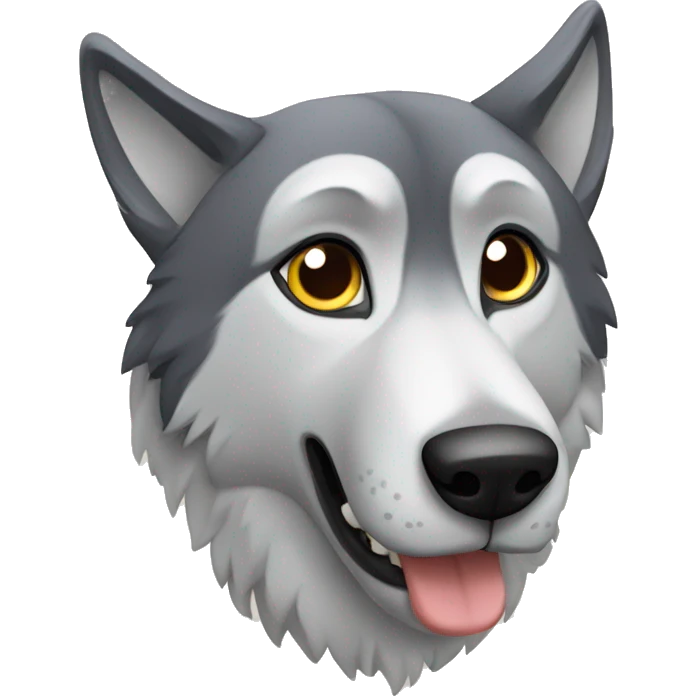 Loup calme enragé  emoji