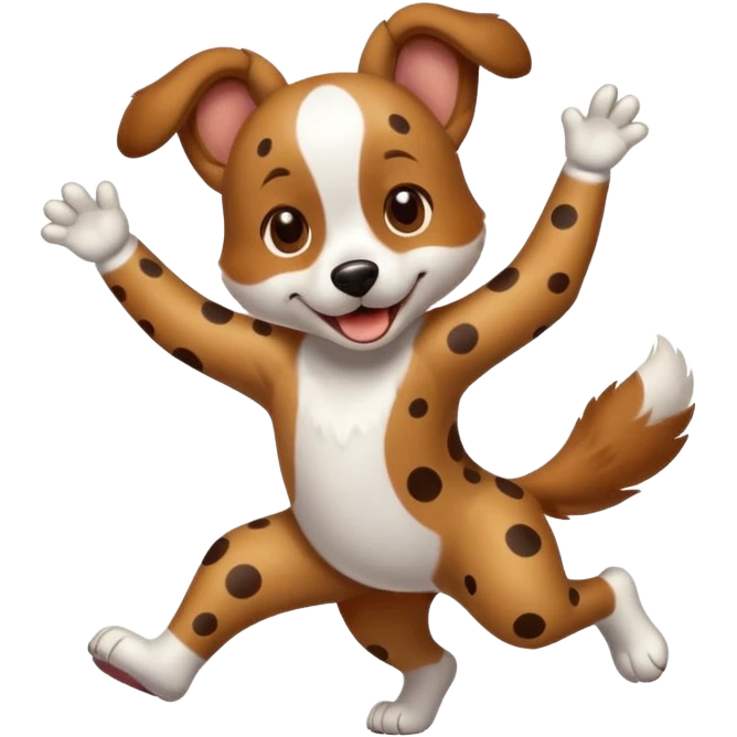 dancing dog with spots emoji