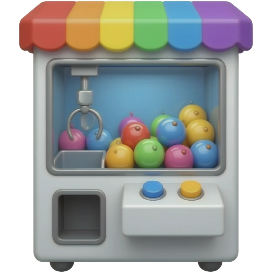 Claw machine rainbow emoji