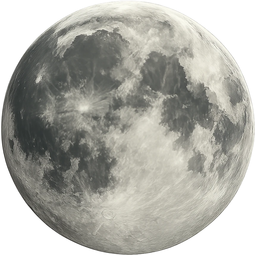 digital illustration of a moon, no background emoji