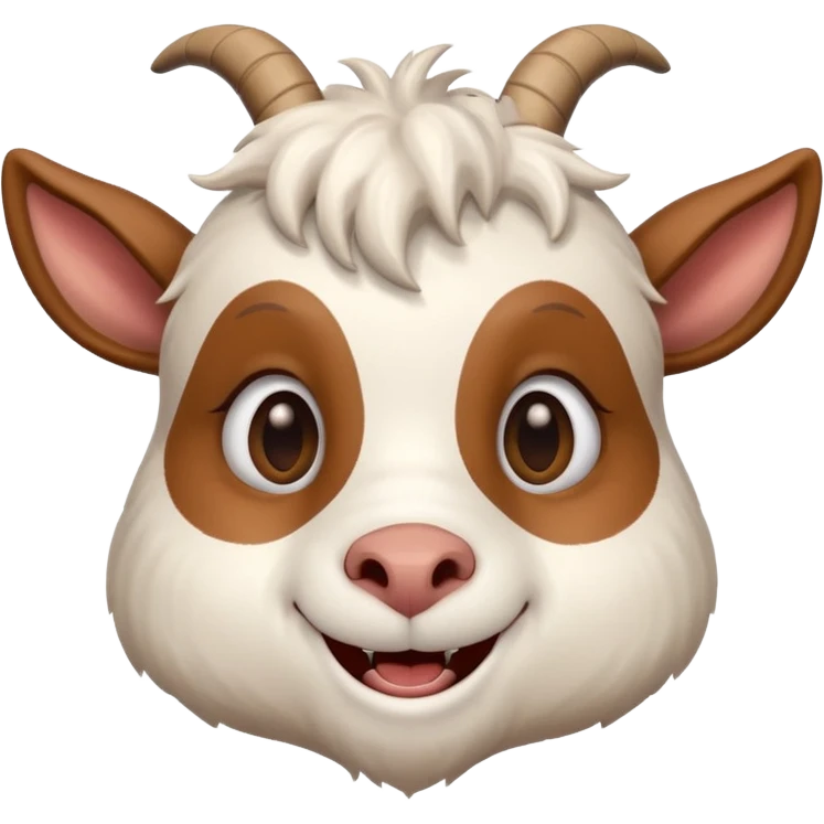 Face de chèvre drole emoji