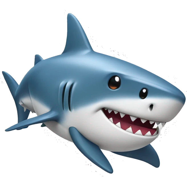 relaxed shark emoji