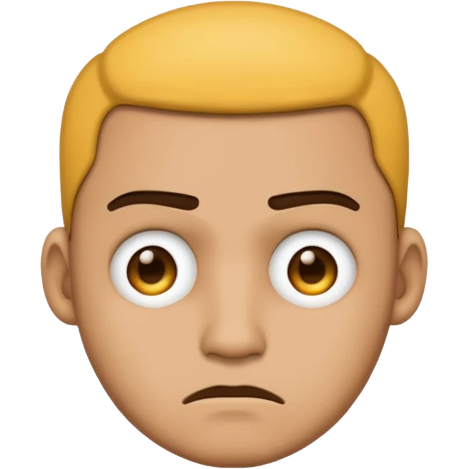 lightskin man emoji with a frown emoji