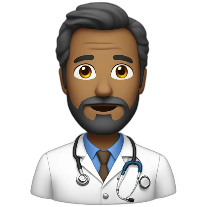 the doctor with the brown beard emoji