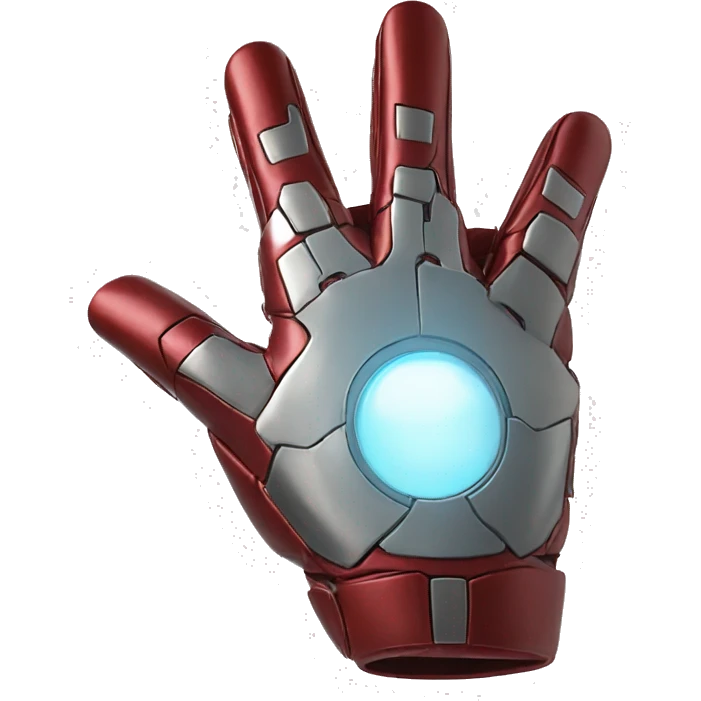 iron man glove pointed like a plane emoji