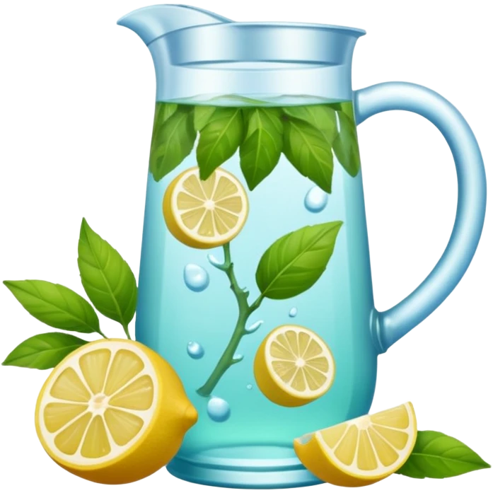 Una jarra de agua de sabor emoji