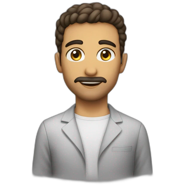 ولد لونه ابيض شعره بني على تحت وناعم جدا عيونه عسليه emoji