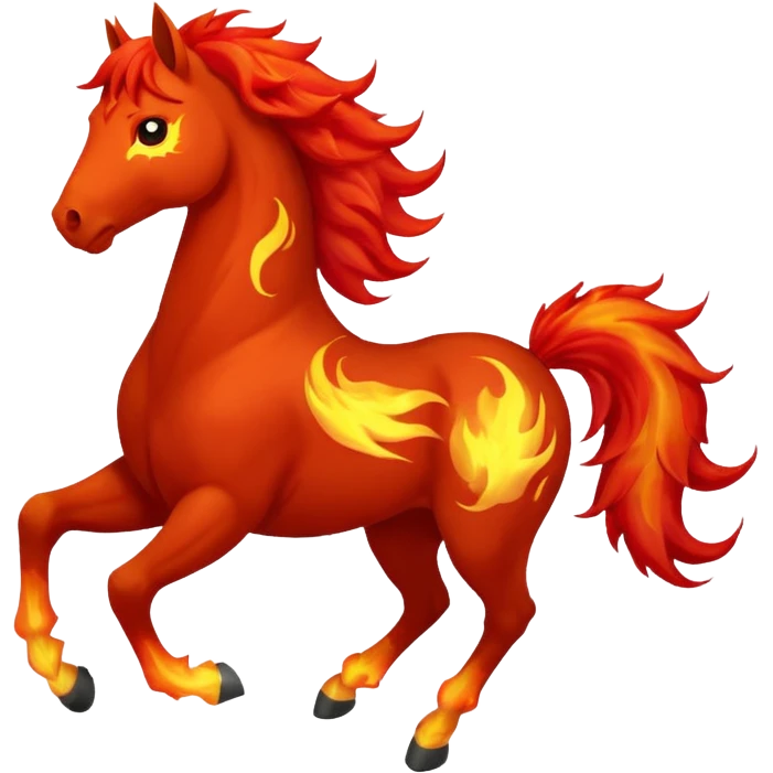 pyrois flaming horse emoji