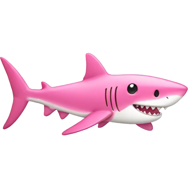 Pink shark with a pink bow emoji