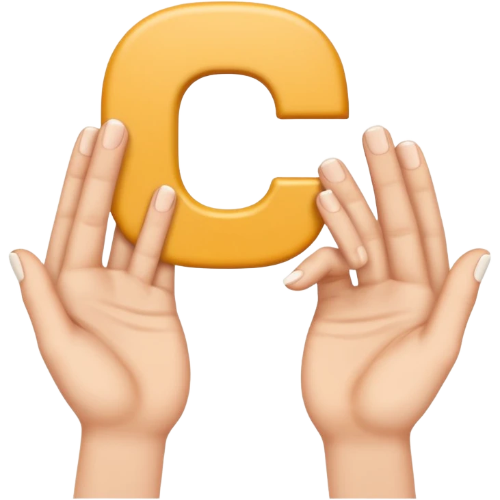 Make the letter S with emoji hands emoji