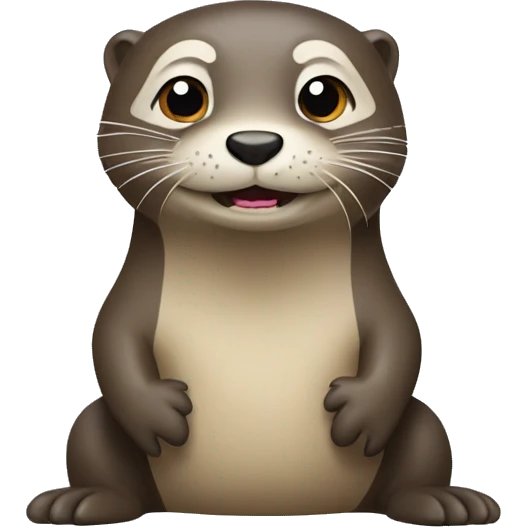 Loutre qui regarde un film emoji