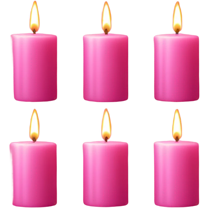 Pink valentines candles emoji