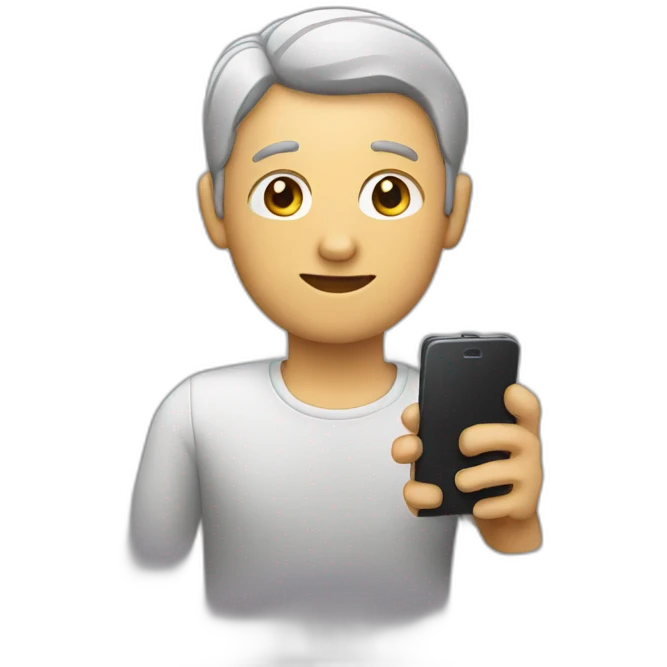 human with smartphone emoji
