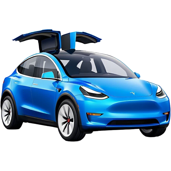 Tesla Model Y - Tesla (Model Year: 2022) (Iconic colour: Blue) emoji