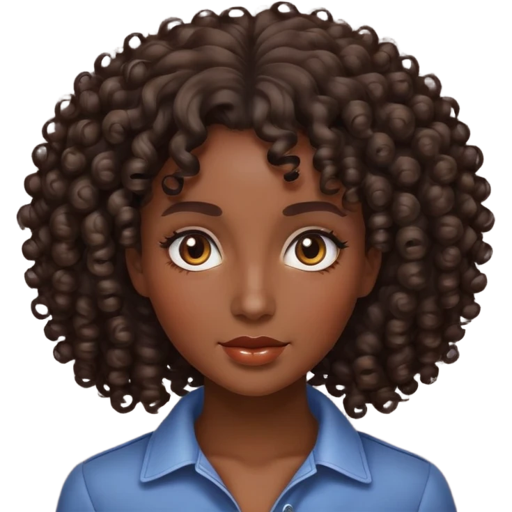 Mulher cacheada emoji