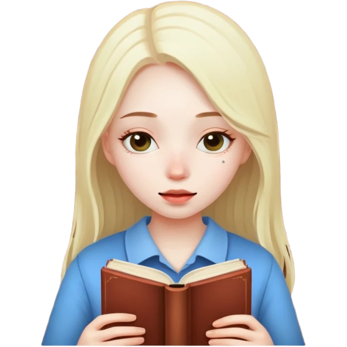 girl covers her face with a book emoji