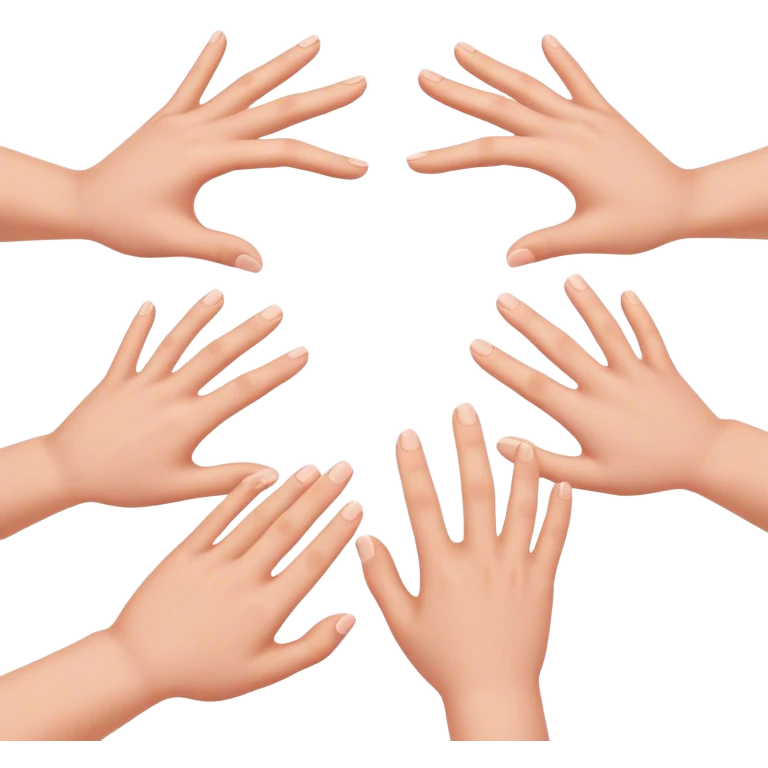 5 hands emoji