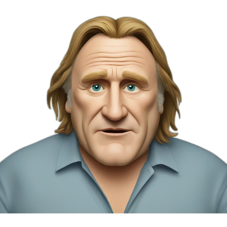 Gérard Depardieu qui fume de la weed emoji