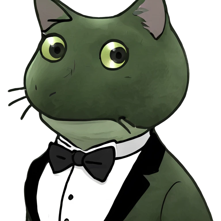 Cat wearing a tuxedo emoji