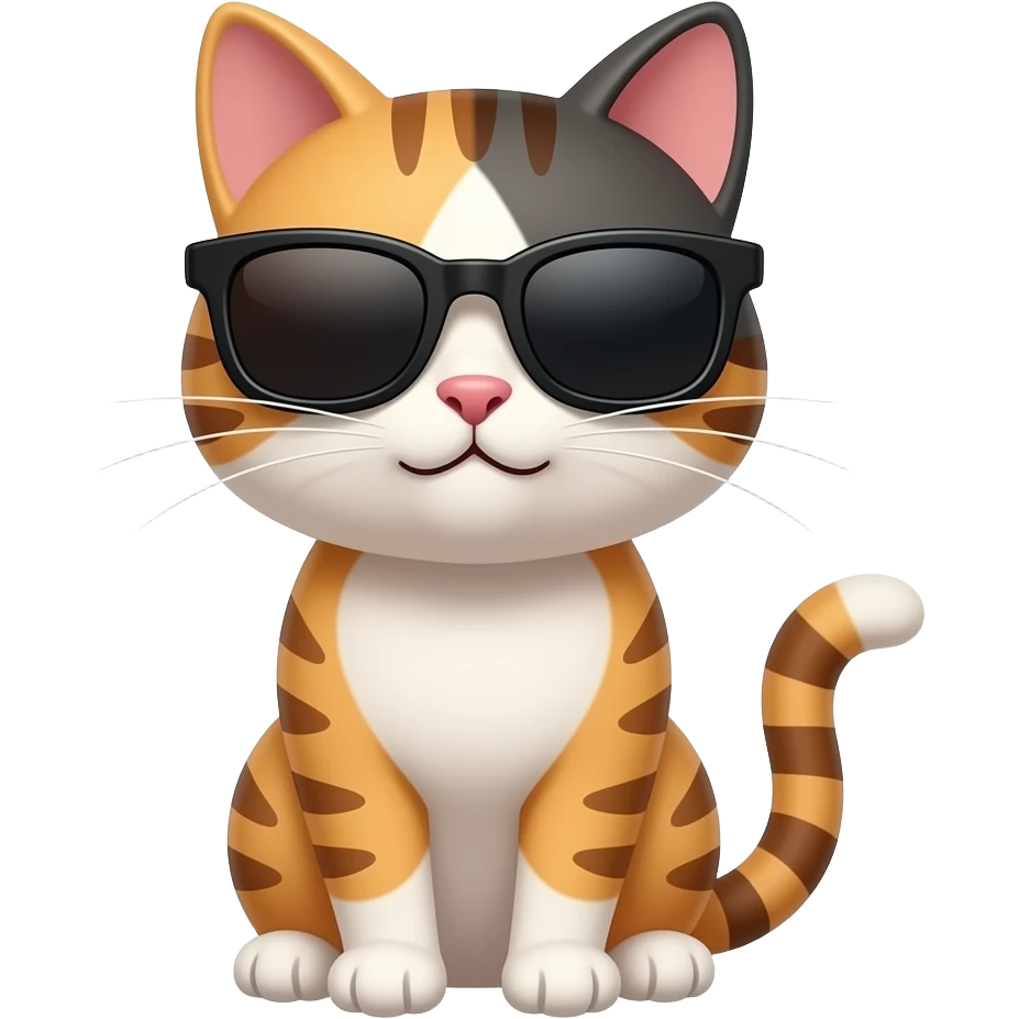 Cat wearing sunglasses emoji
