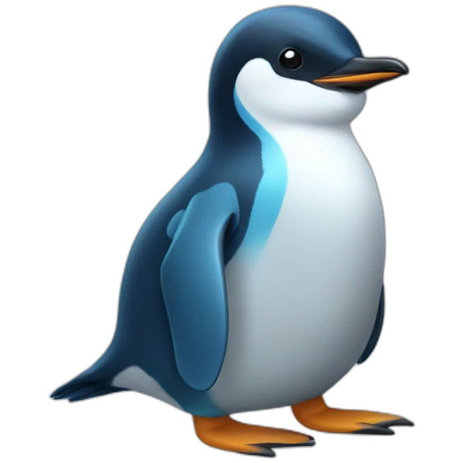 blue penguin full body emoji