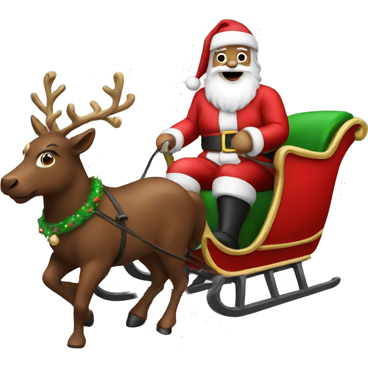 Santa on a sleigh emoji