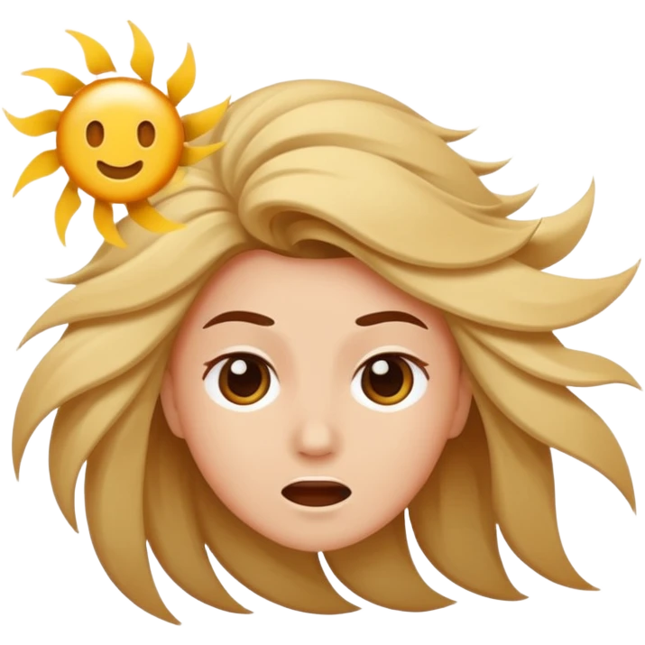 face being blown away by strong wind emoji