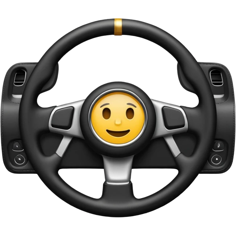 steering wheel no smile  emoji