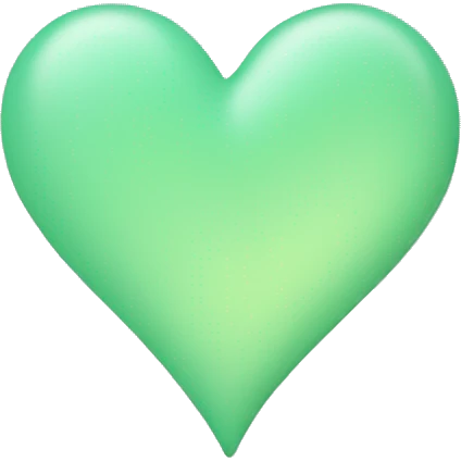 pastel green heart emoji