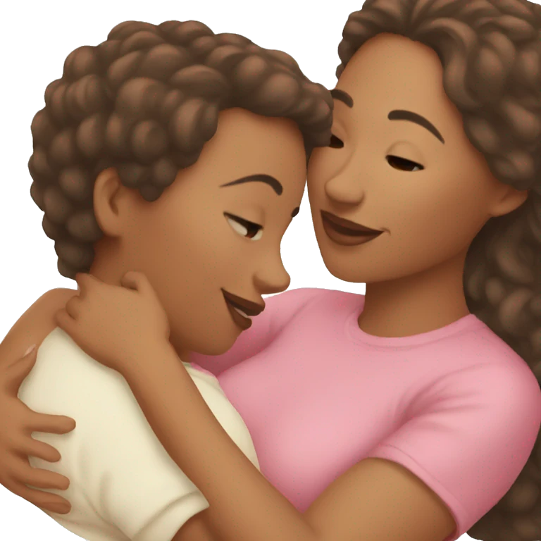 a beautiful woman with a baby boy emoji