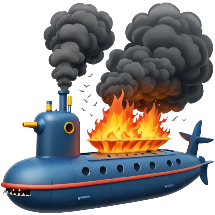 Submarine blows up emoji