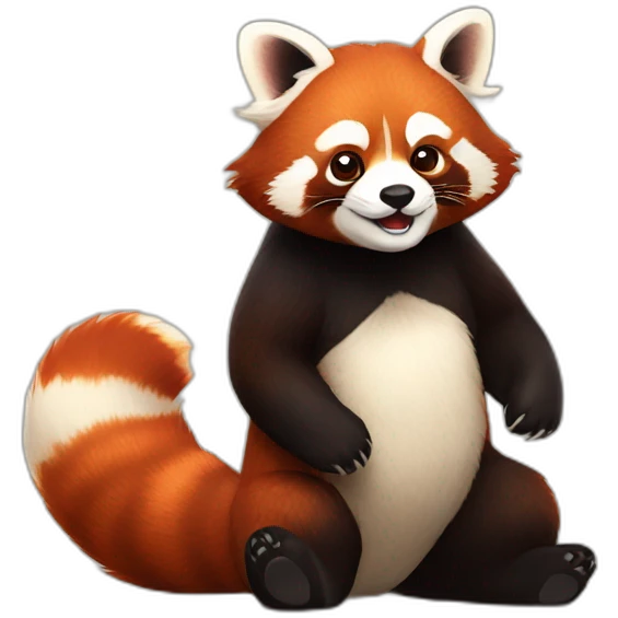 Full body red panda emoji