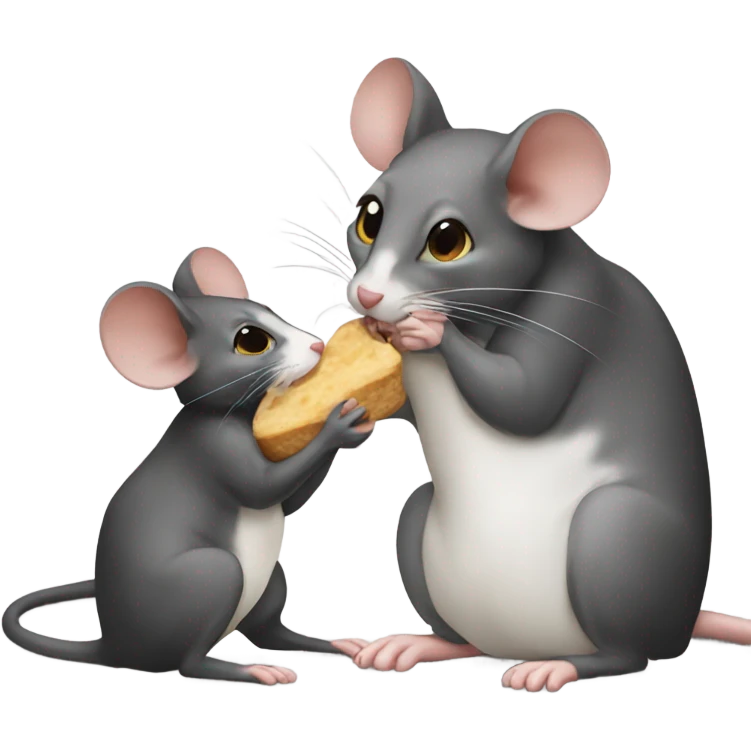 Mouse eating a cat emoji