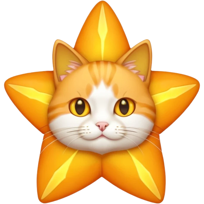 A cat inside of a star ⭐️ 🐱 emoji