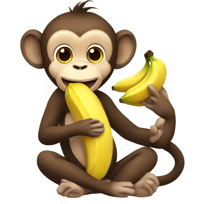 Monkey eating banana  emoji