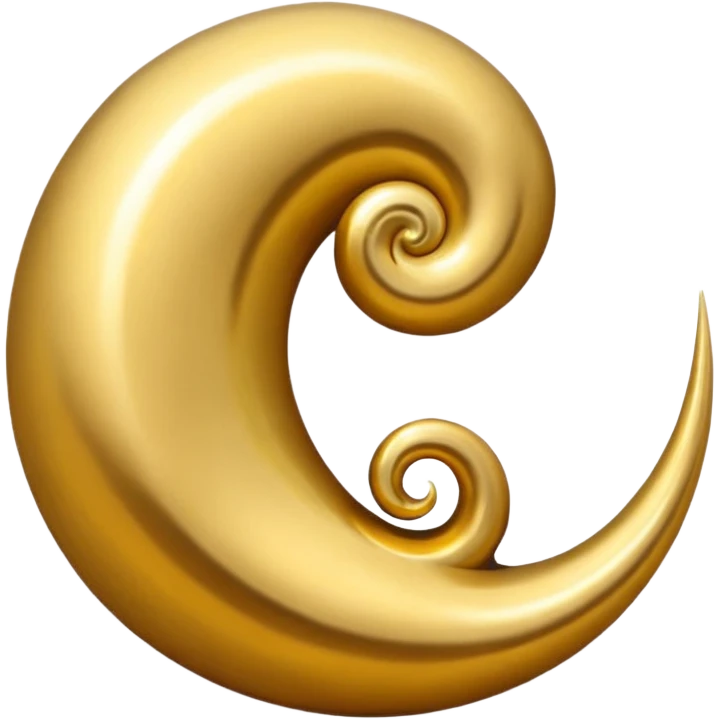Golden upward spiral emoji