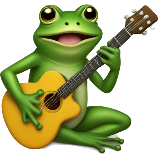frog playing guitar emoji