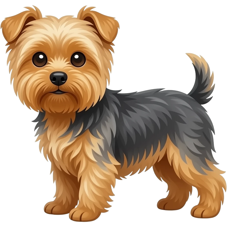 Yorkshire terrier ears down emoji