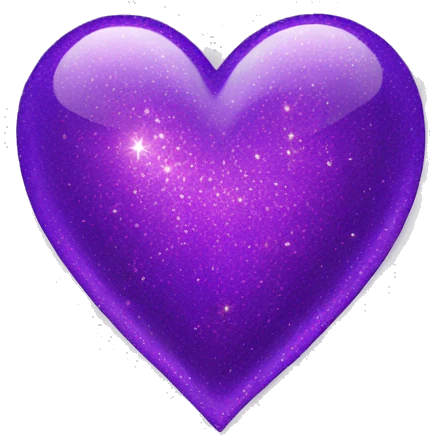 Purple sparkly heart emoji